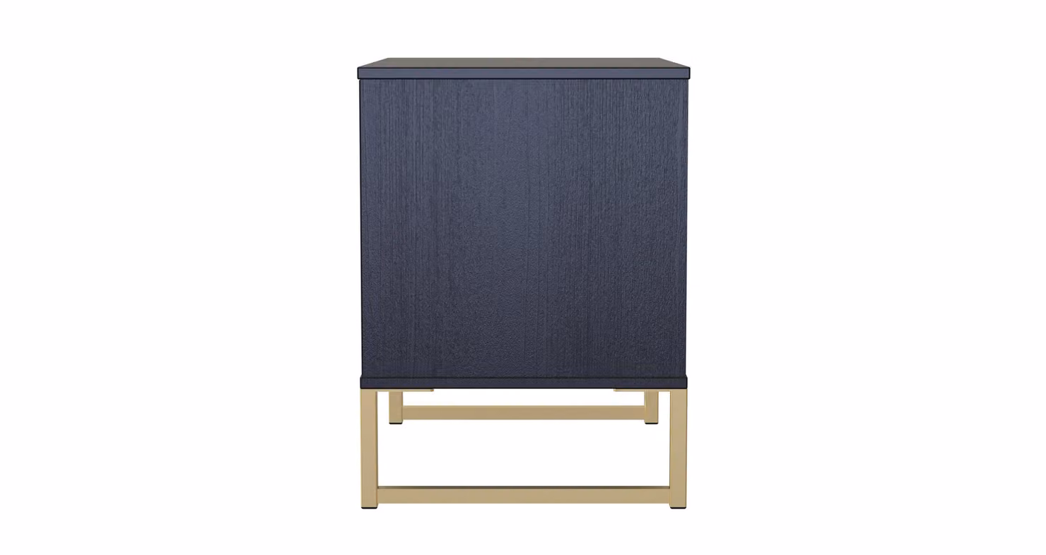 Ready Assembled 2 U Madrid 2 Drawer Bedside Cabinet in Black – 2