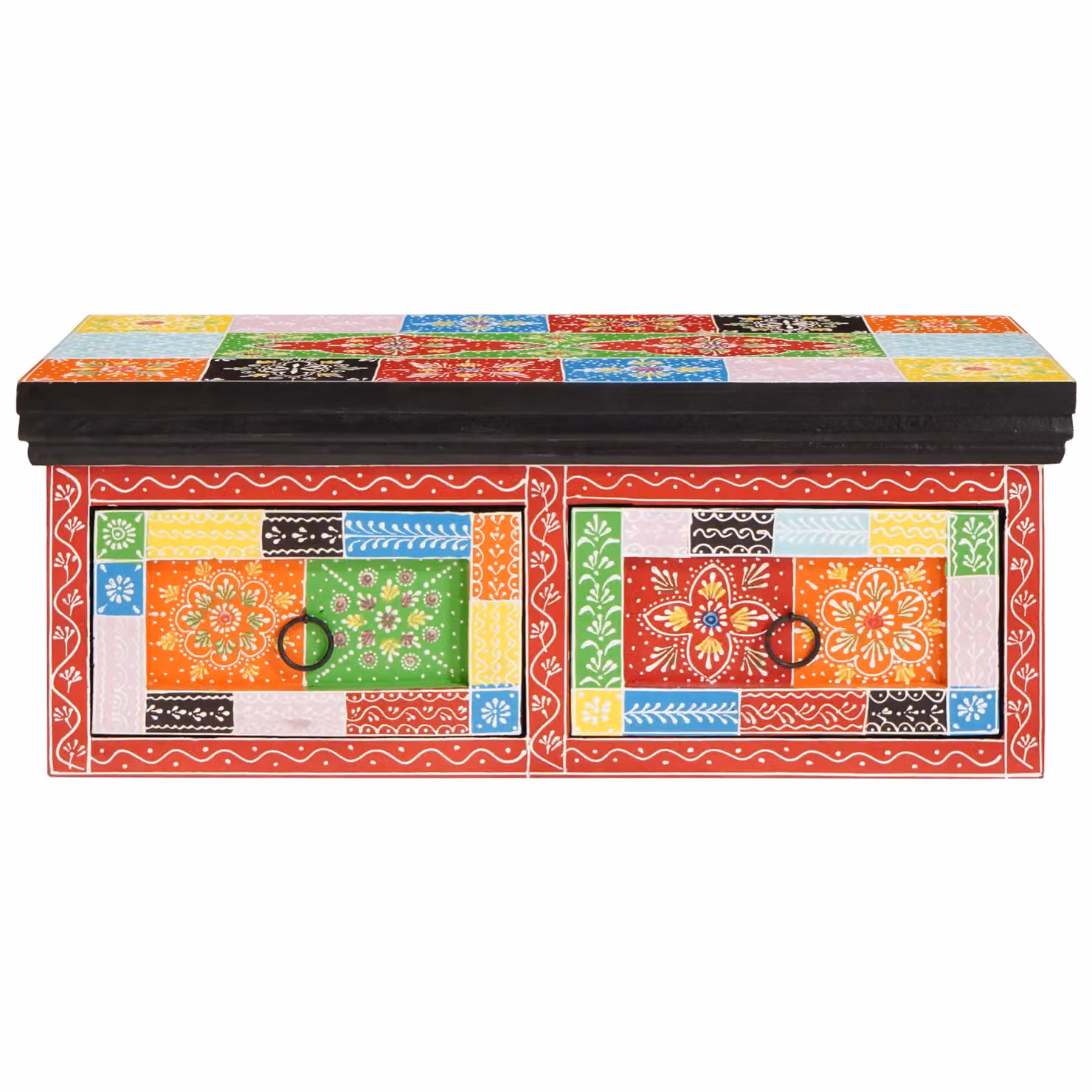 Berkfield Home Wall-mounted Mango Wood TV Cabinet, Multicolour, W/D/H: 60 x 24 x 24 cm – 2