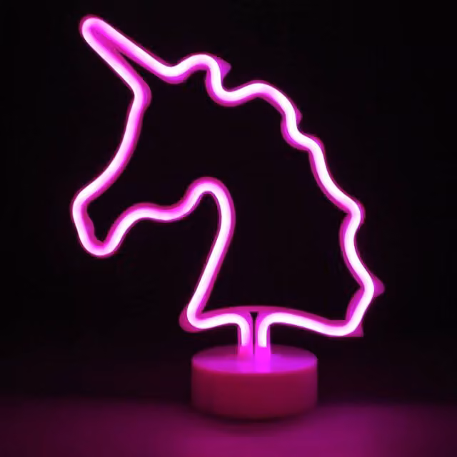 Simpa LED Novelty Neon Unicorn Light in Pink – 1