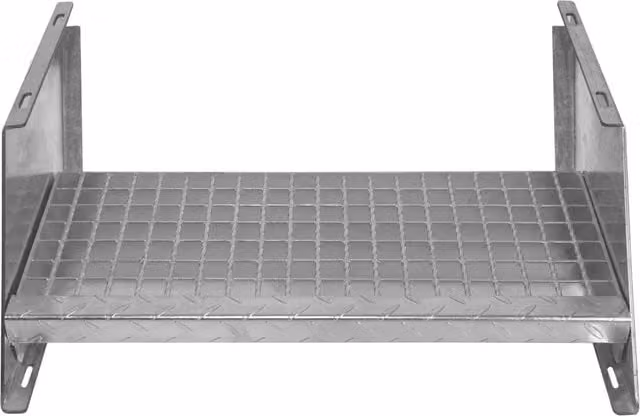 Monster Shop Adjustable Galvanised Steel Stairs in Silver, Width: 60 cm