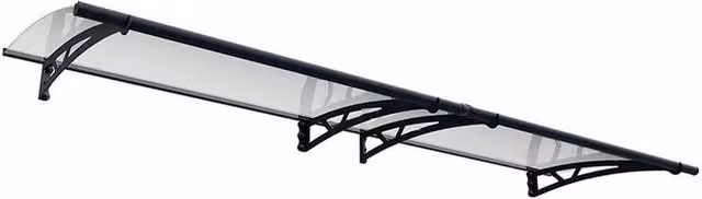 Palram Altair Door Awning Canopy 3000 in Grey and Transparent
