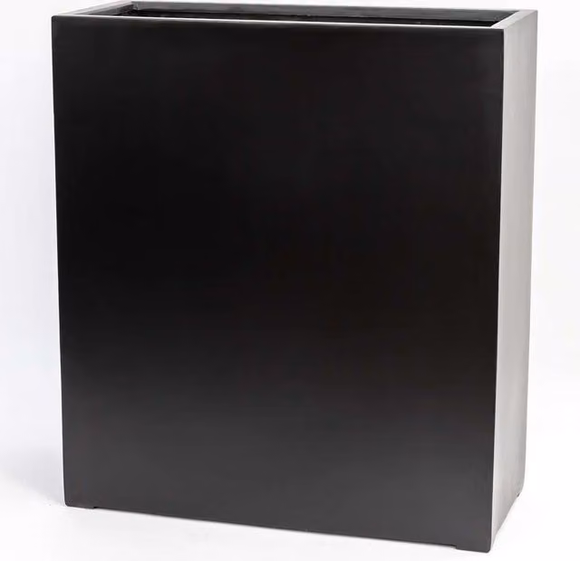 Primrose Black Polystone Stone Effect Tall Trough Outdoor Planter Pot Height: 72 cm – 1