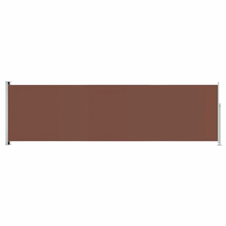 Berkfield Home Brown Retractable Side Awning with Polyester Fabric and Steel Frame, W: 600 cm, H: 180 cm