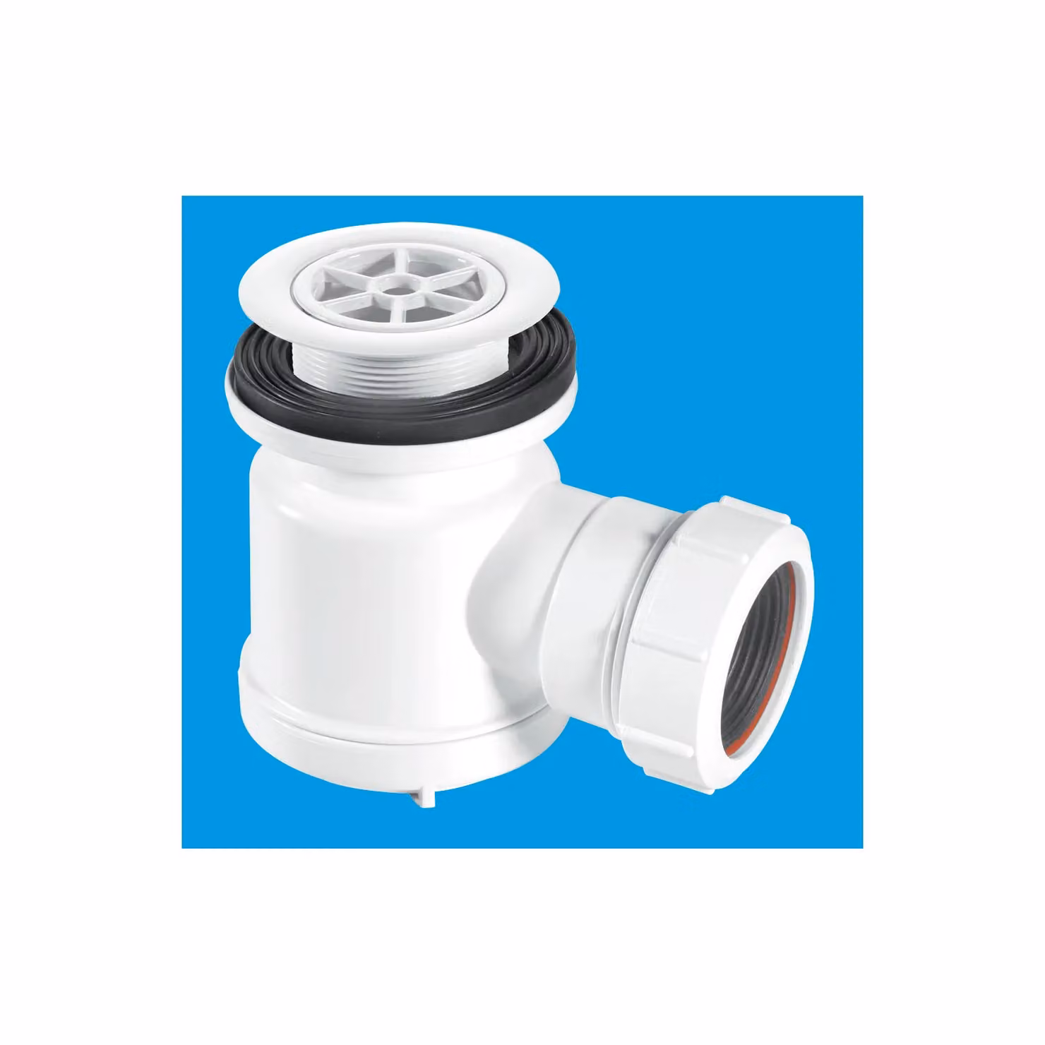 McAlpine White Plastic Round Shower Trap with 19mm Water Seal and Universal Outlet – 2