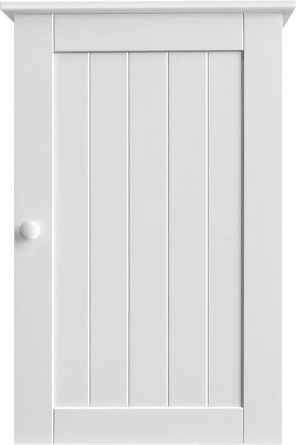 KORVIXA Single Door White Wall Mounted Bathroom Cabinet W: 60 cm, H: 60 cm