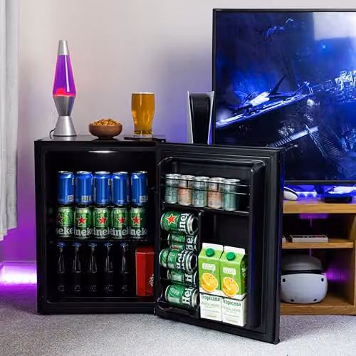Subcold Cave60 LED Solid Door Drinks Fridge in Black with Can Dispenser and Interior Light, W/D/H: 60 x 60 x 63 cm – 2
