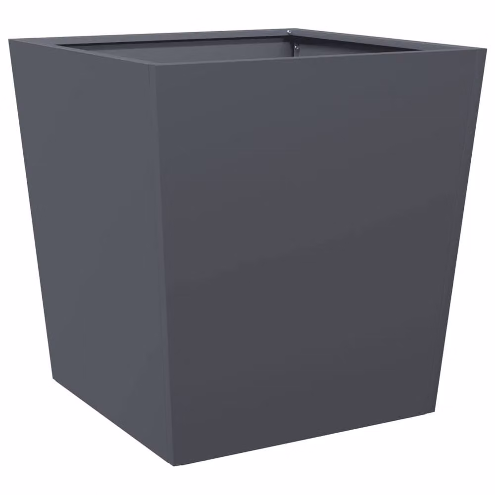 Berkfield Home Garden Steel Planter Tubs in Anthracite, 2 Pack, W/D/H: 50 x 50 x 50 cm – 4