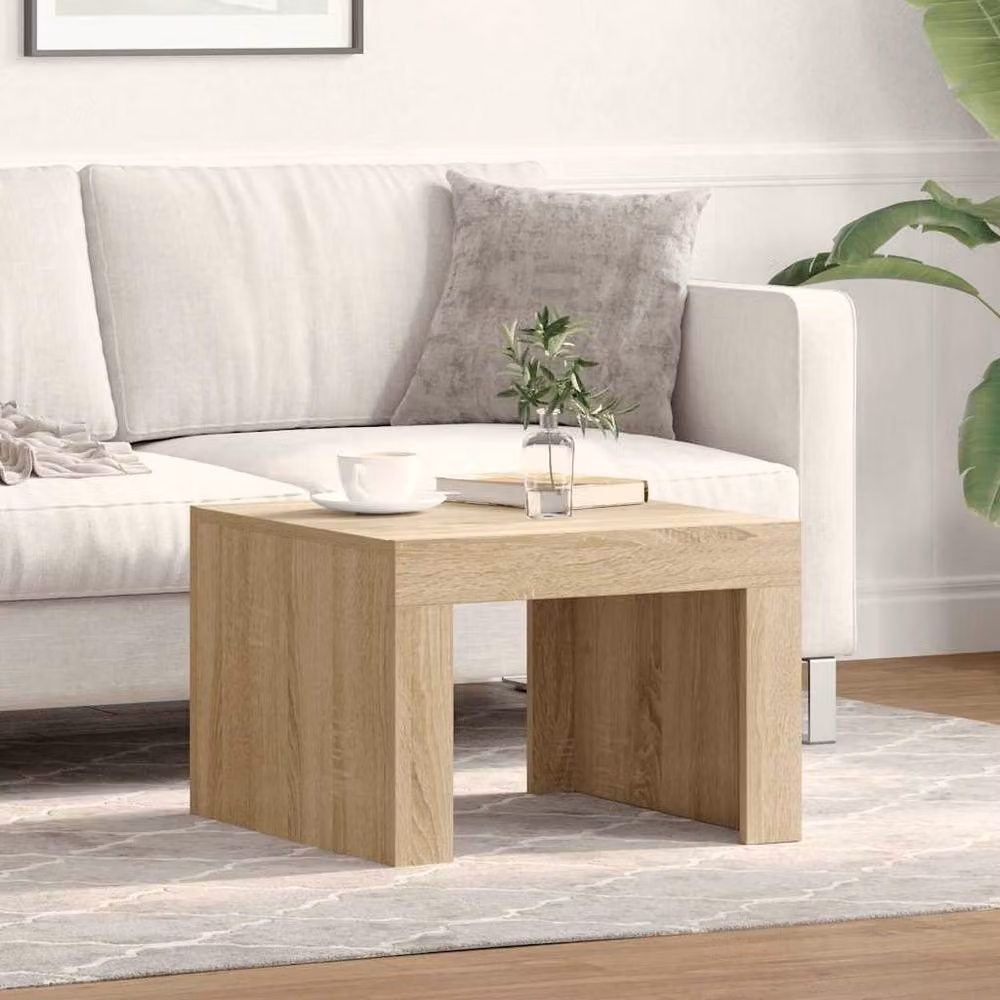 Berkfield Home Sonoma Oak Coffee Table in Brown, W/D/H: 50 x 50 x 35 cm – 2