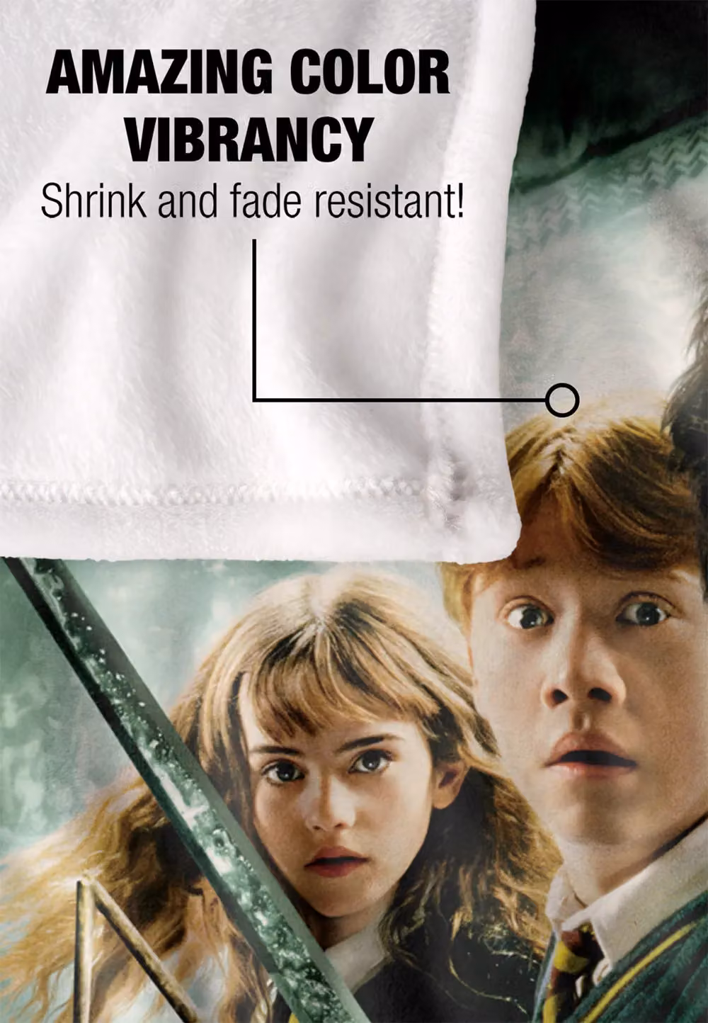 LOGOVISION Harry Potter Chamber of Secrets Poster Fleece Throw Blanket, Multicolour and White, W: 152 cm, D: 127 cm – 8