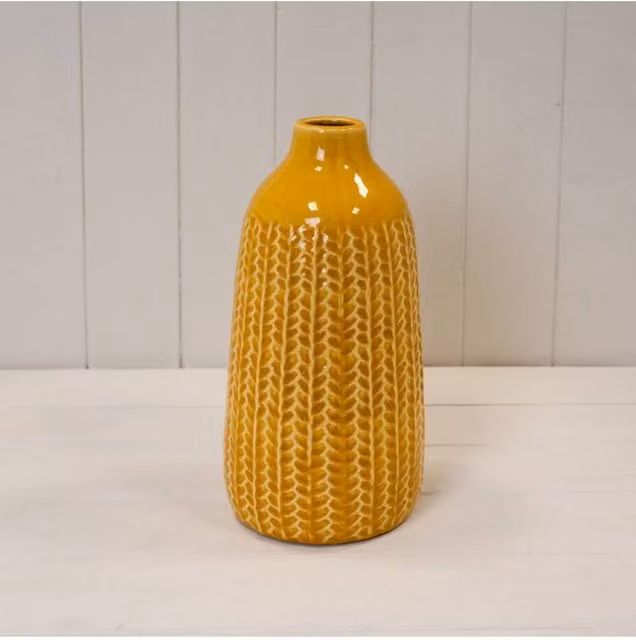 KDMD Classic Yellow Ceramic Vase