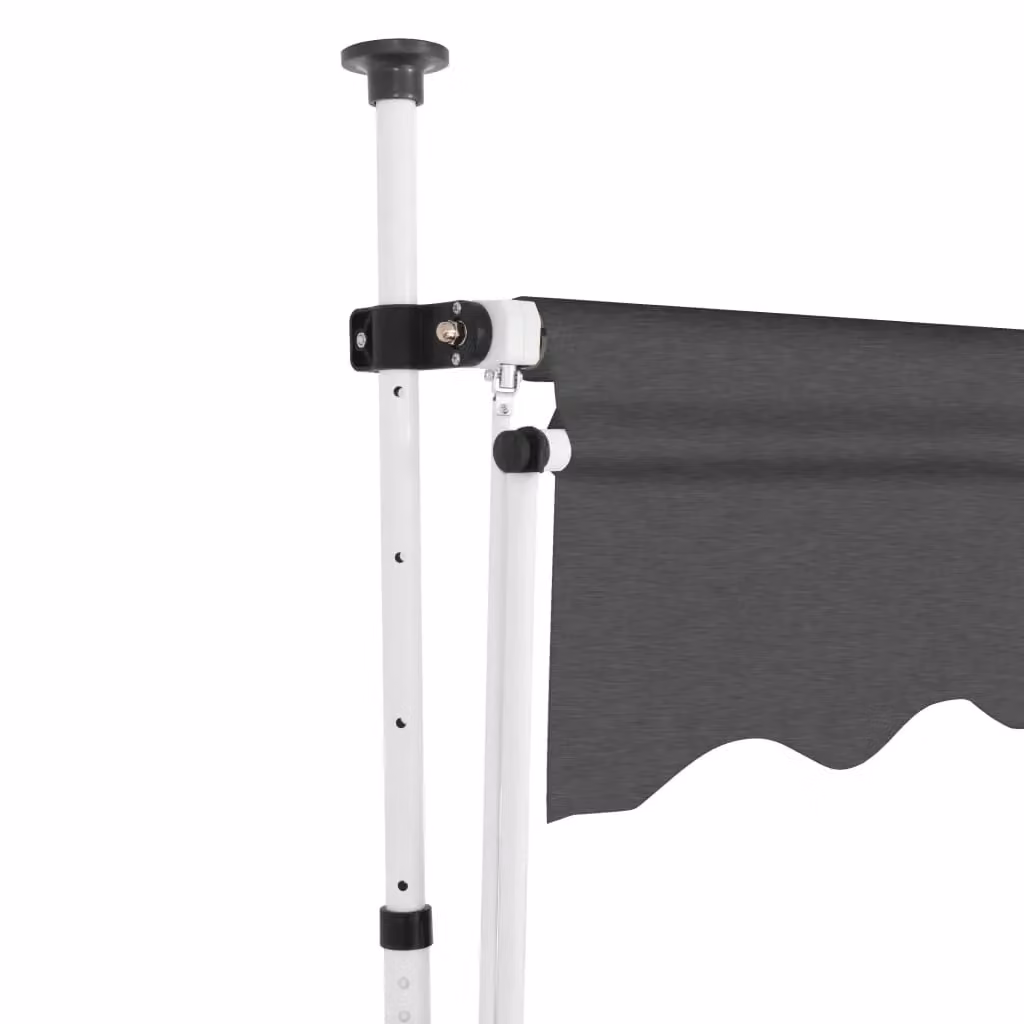 Berkfield Home Manual Retractable Awning in Anthracite Black, Width: 200 cm – 3