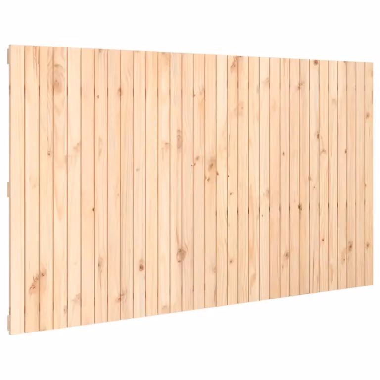 Berkfield Home Rustic Solid Wood Pine Wall Mount Headboard in Brown, W/D/H: 204 x 3 x 110 cm