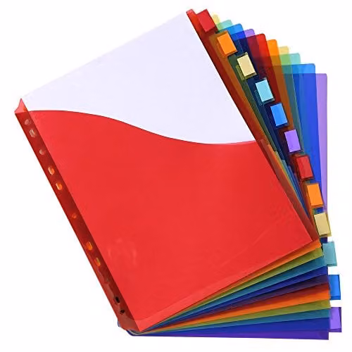 Exacompta Translucent Plastic A4 Dividers with 12 Blank Tabs – 3