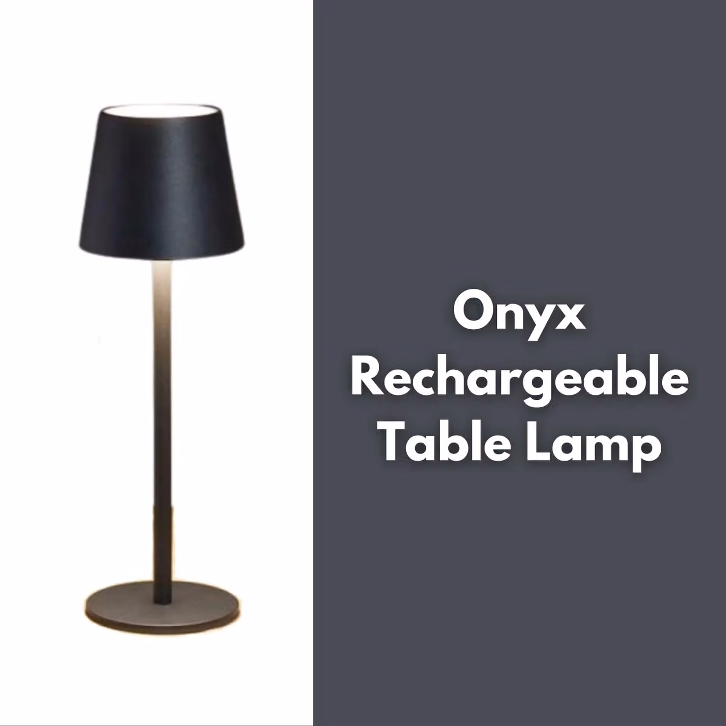 Marco Paul Onyx Battery Operated LED Tabletop Lantern in Black – 3