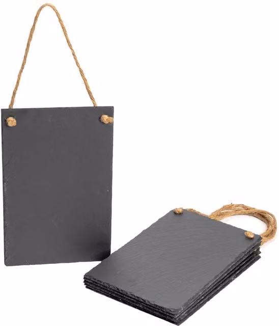 Nicola Spring Grey Slate Hanging Chalkboard Notice Board