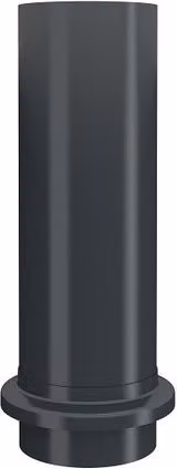Lindab Galvanised Steel Drain Shoe, 75mm, Anthracite Grey