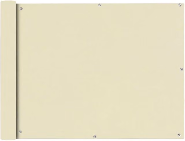 Berkfield Home Balcony Screen in Beige Oxford Polyester Fabric, W: 600 cm, H: 90 cm