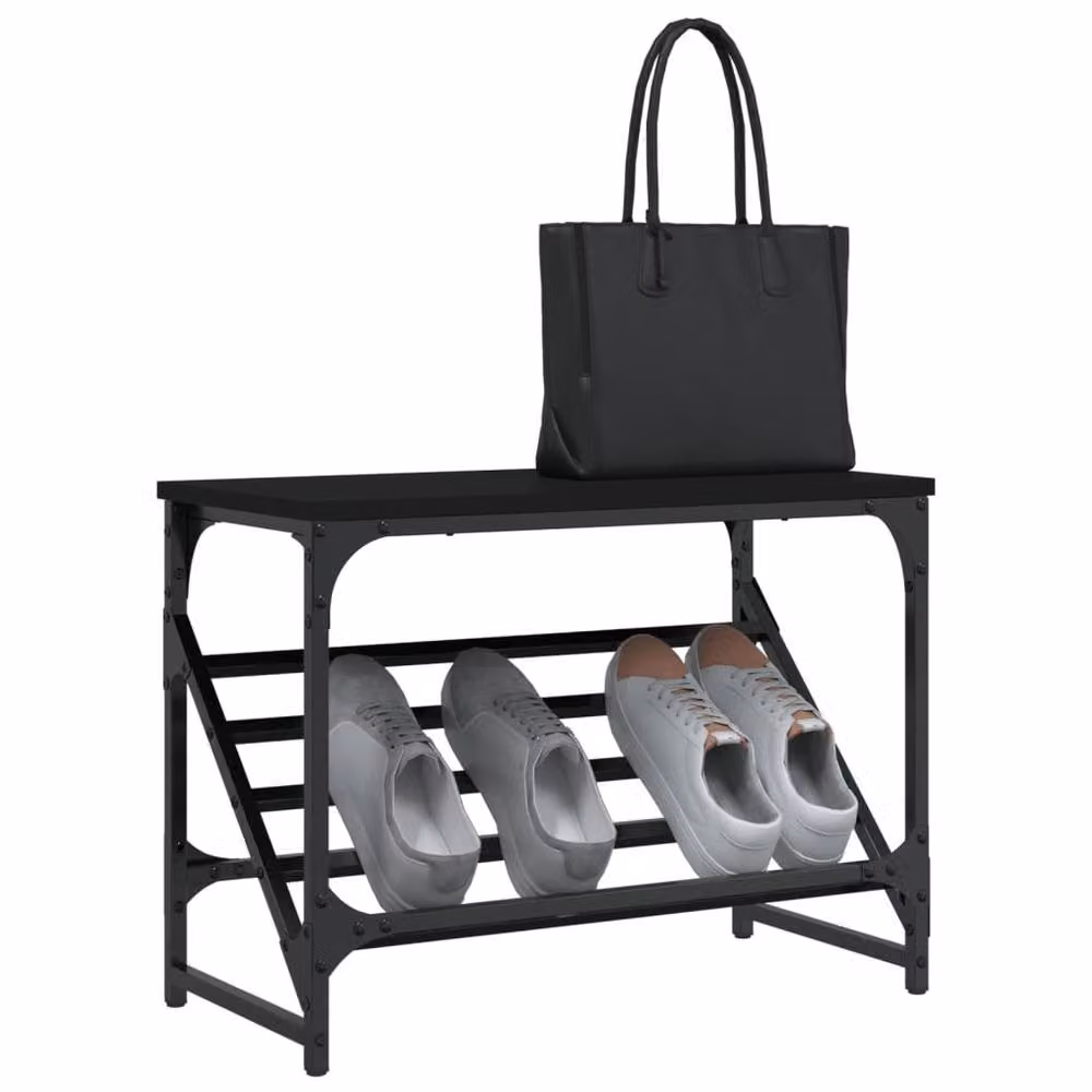 Berkfield Home Black Shoe Rack W/D/H: 60 x 30 x 45 cm – 3