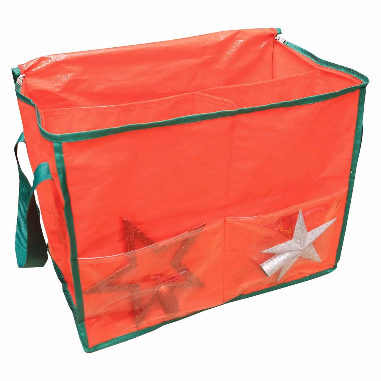 mysmartbuy Red Storage Bag with Side Pouches, Carry Handles and 3 Compartments, H45 x W35 x D26 cm – 2