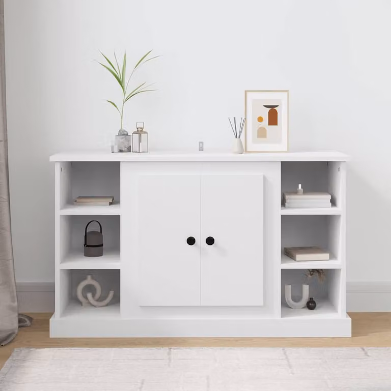 Berkfield Home Modern White MDF Sideboard W/D/H: 100 x 35.5 x 60 cm