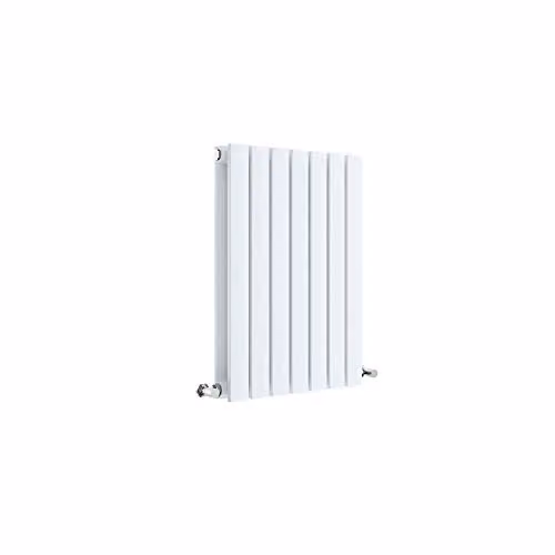 Nuie Sloane Modern Horizontal Double Panel Wall Mount Designer Radiator, White, W: 60.0 cm, H: 41.2 cm, D: 7.2 cm