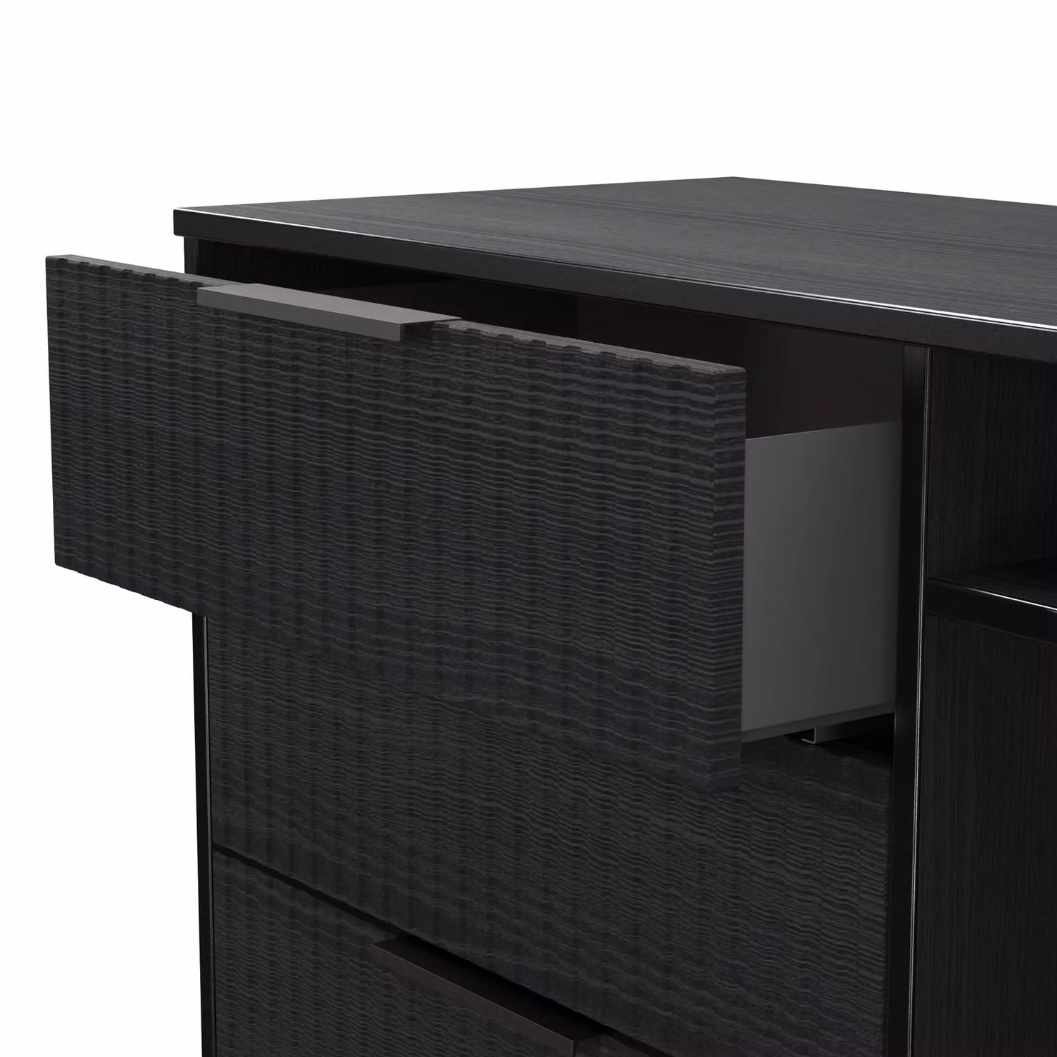Ready Assembled 2 U Menai 3 Drawer TV Unit in Black – 4