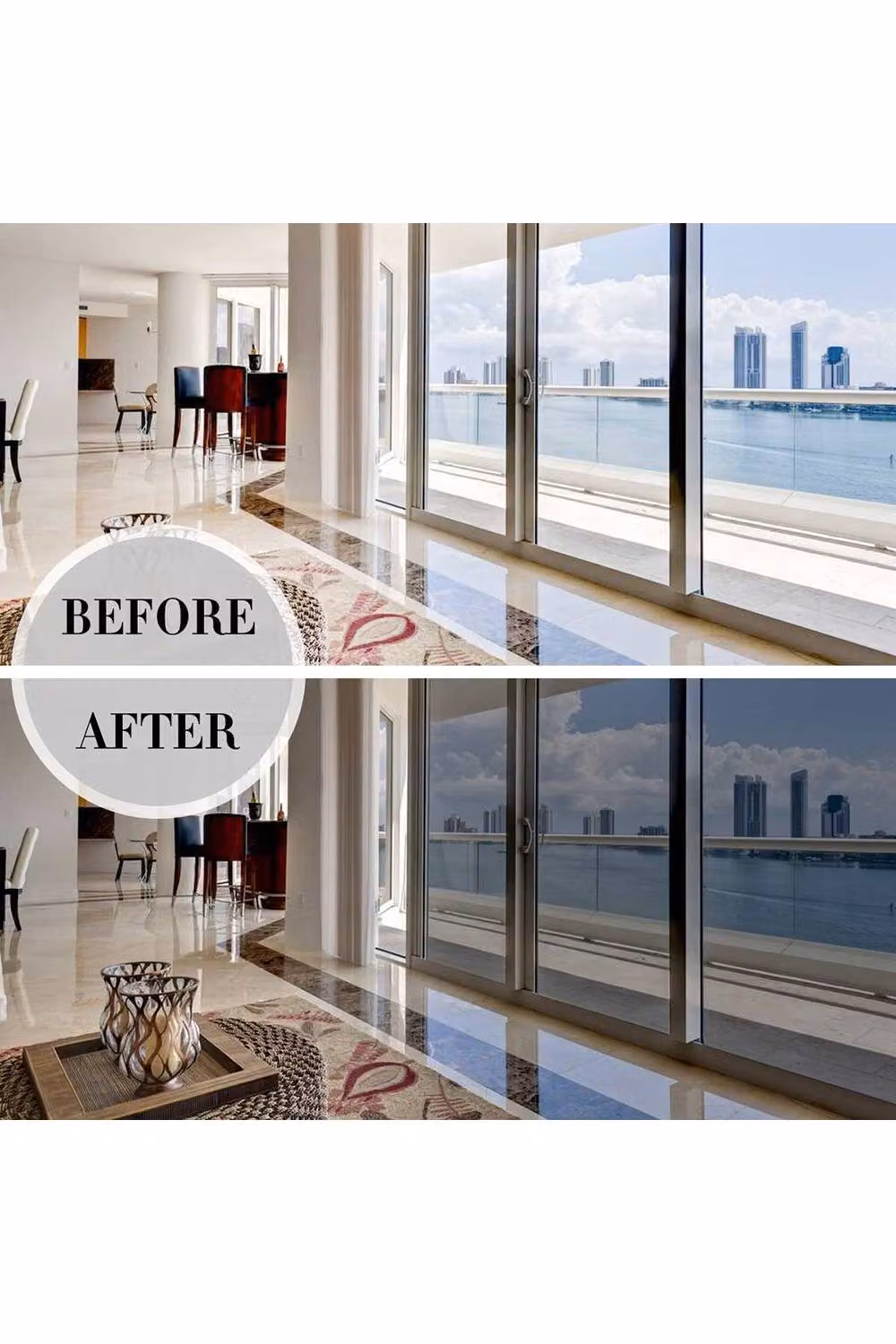Living and Home Silver Self-Adhesive One Way Privacy Mirror Window Film, W: 152 cm, H: 100 cm – 2