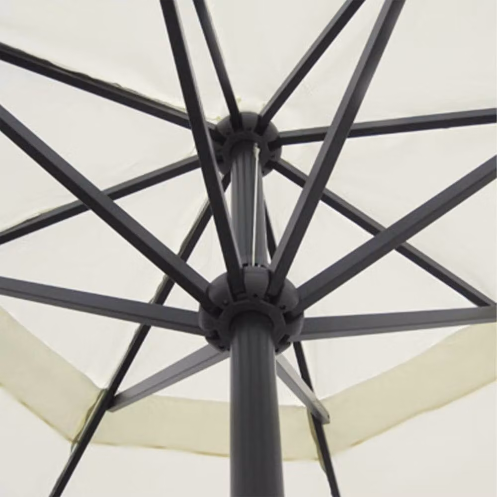 Berkfield Home White Aluminium Parasol with Polyester Canopy – 2