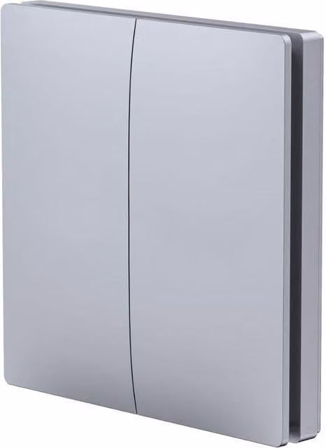 ENER-J 2 Gang Wireless Kinetic Dimmer Switch in Silver with 100W RF WiFi Compatibility – 1