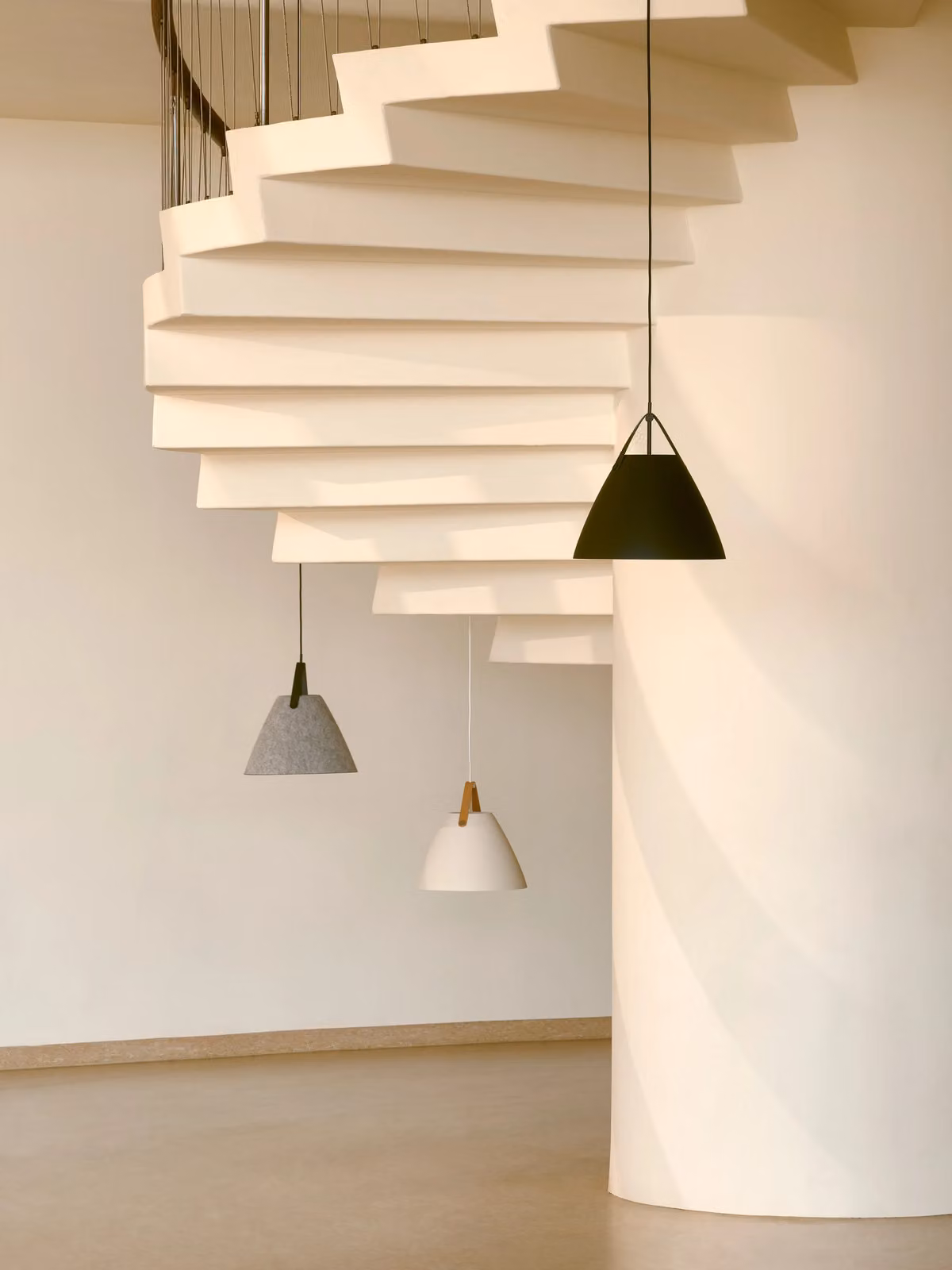 Nordlux Strap Suspended Pendant Light in White Metal with E27 Fitting, Diameter: 36 cm – 4