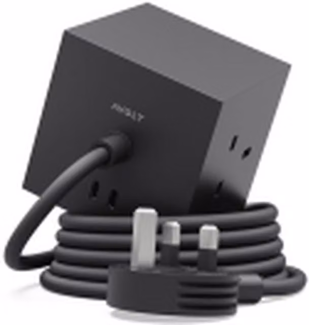 Square 1 Power Extension Lead with USB-C in Stockholm Black