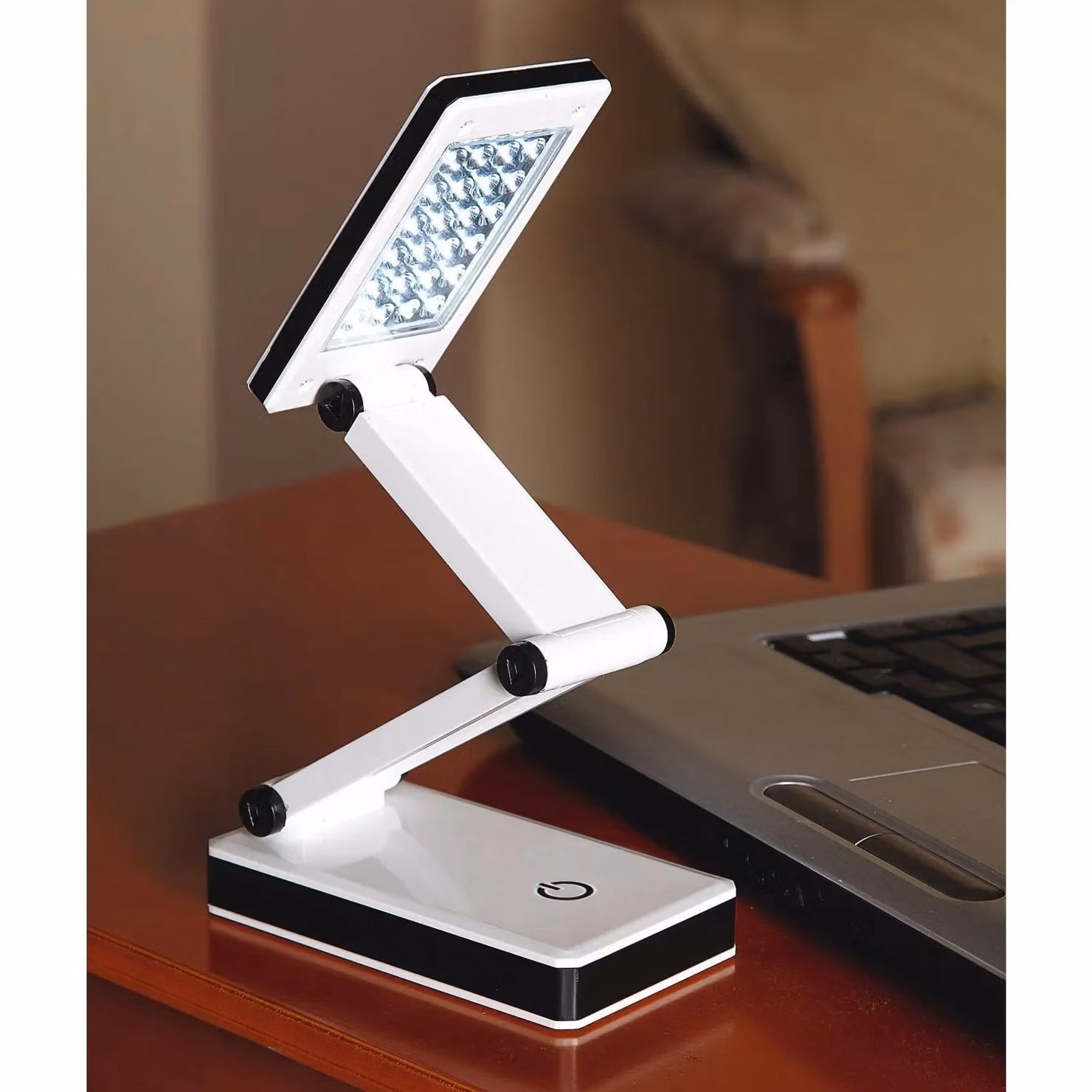 mysmartbuy Folding LED Touch Control Lamp in White with 24 LEDs for Reading and Task Lighting – 4