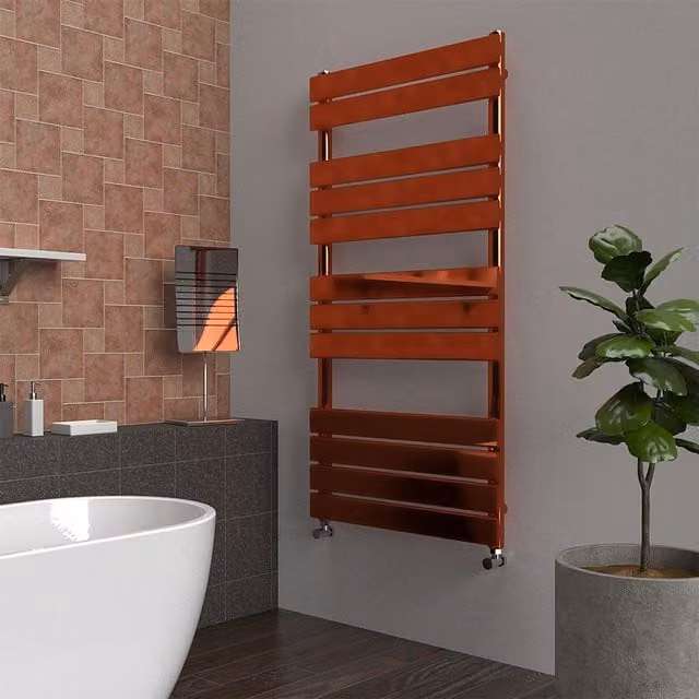 Lux Heat Flat Coloured Towel Radiator in Bronze, W: 600 mm, H: 1200 mm