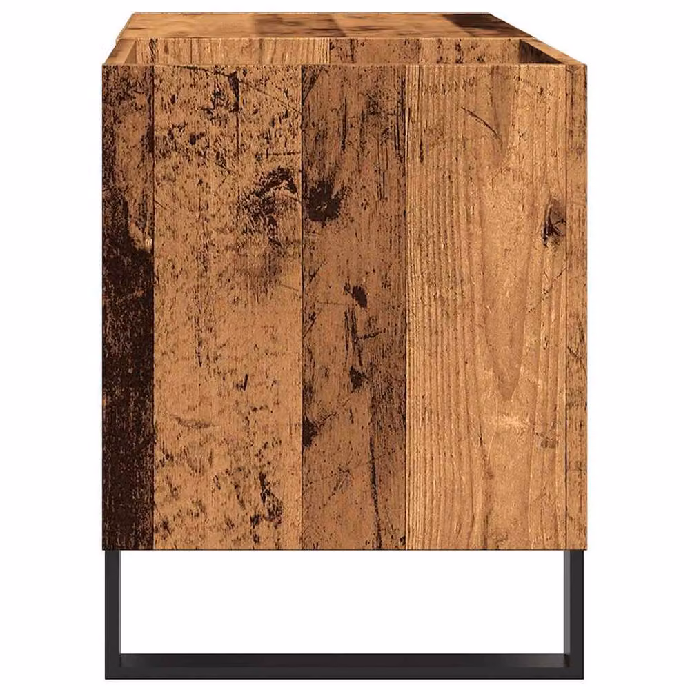 Berkfield Home Record Cabinet in Old Wood Brown, W/D/H: 84.5 x 38 x 48 cm – 5