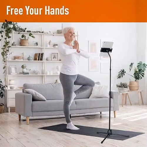 Durable Twist 360 Gooseneck Tablet and Phone Holder Tripod Stand, Black – 3