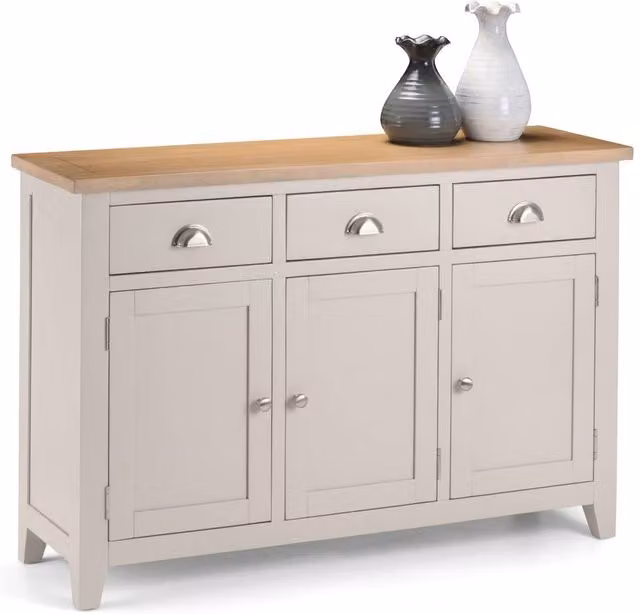 Cheshire Premium Kensington Sideboard in Elephant Grey and Euro Oak