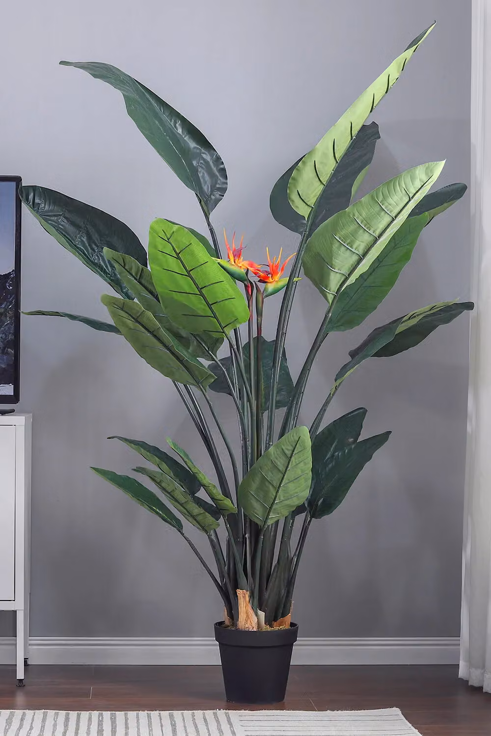 Living and Home 180cm Artificial Potted Bird of Paradise Palm Tree in Green – 2