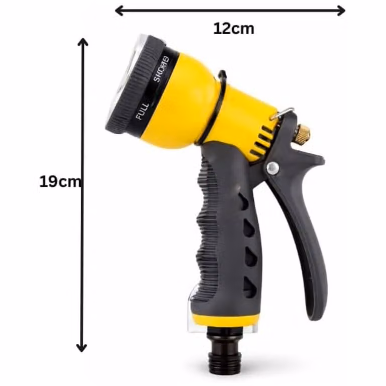 Marco Paul Multi-Pattern Plastic Garden Hose Nozzle in Yellow