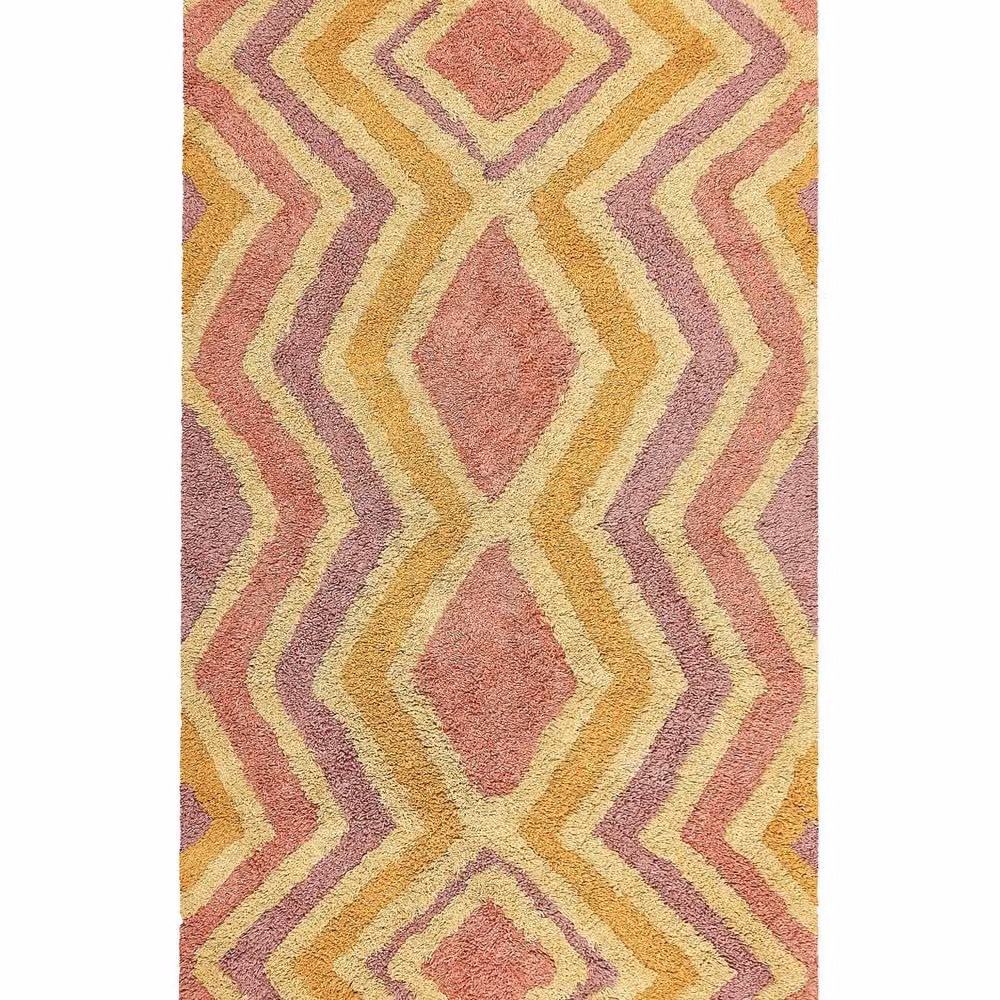 Wyld and Coco Multicolour Hand-Tufted Cotton Abstract Modern Rectangular Rug W: 80 cm, L: 150 cm – 2