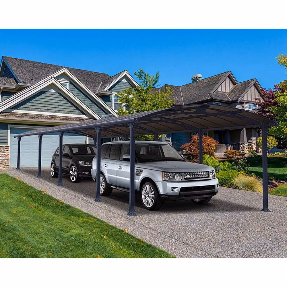 Palram Arcadia Carport 10600 Polycarbonate Grey W: 359 cm, H: 242 cm, L: 1077 cm – 2