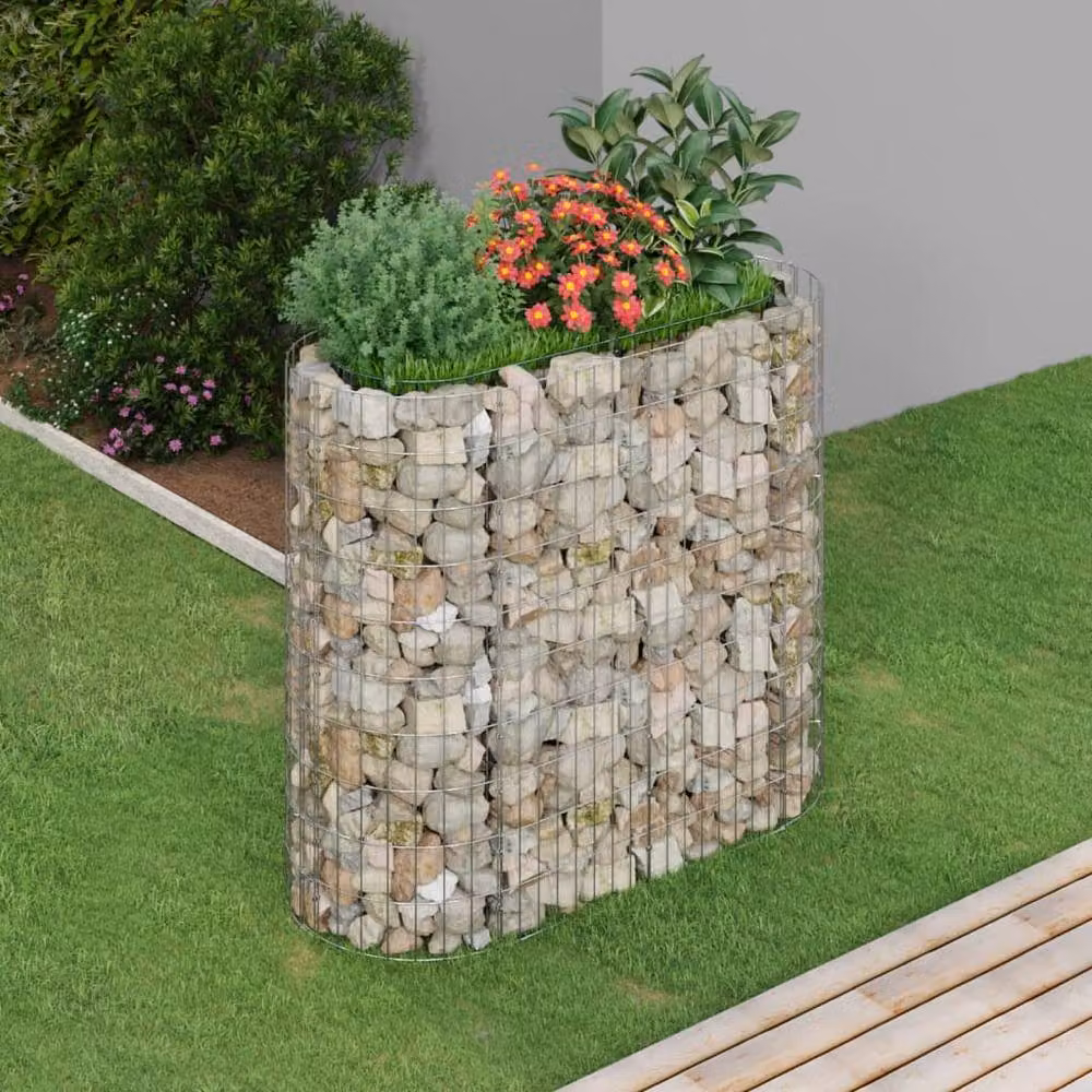 Berkfield Home Silver Galvanised Steel Gabion Raised Bed, W/D/H: 120 x 50 x 100 cm – 2