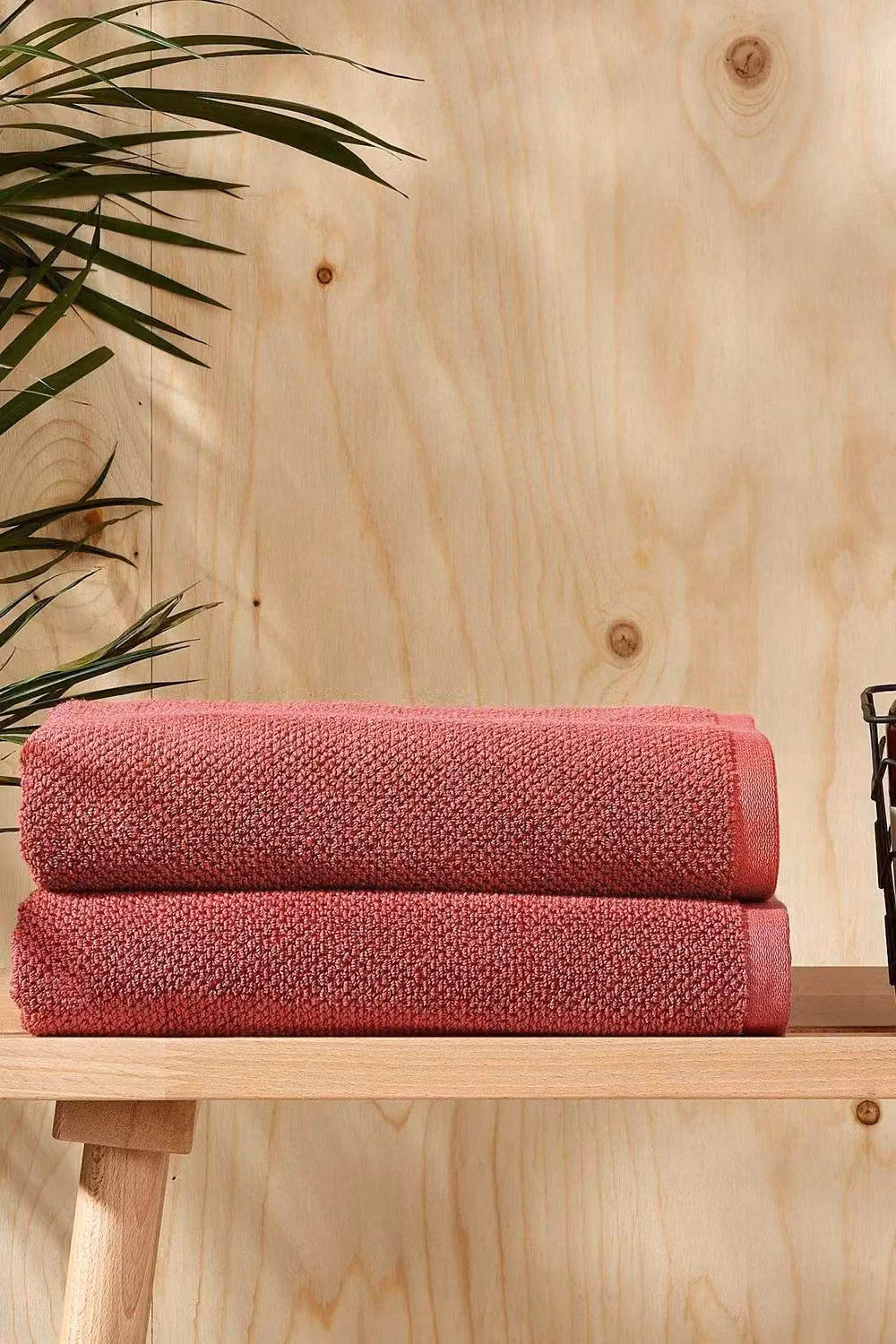 Christy Brixton Luxury Textured 100% Cotton Bath Sheet in Red – 3