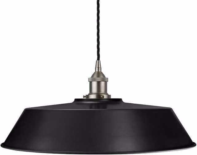 SE Home Chancery Large Pendant Light in Matt Black and Brushed Chrome