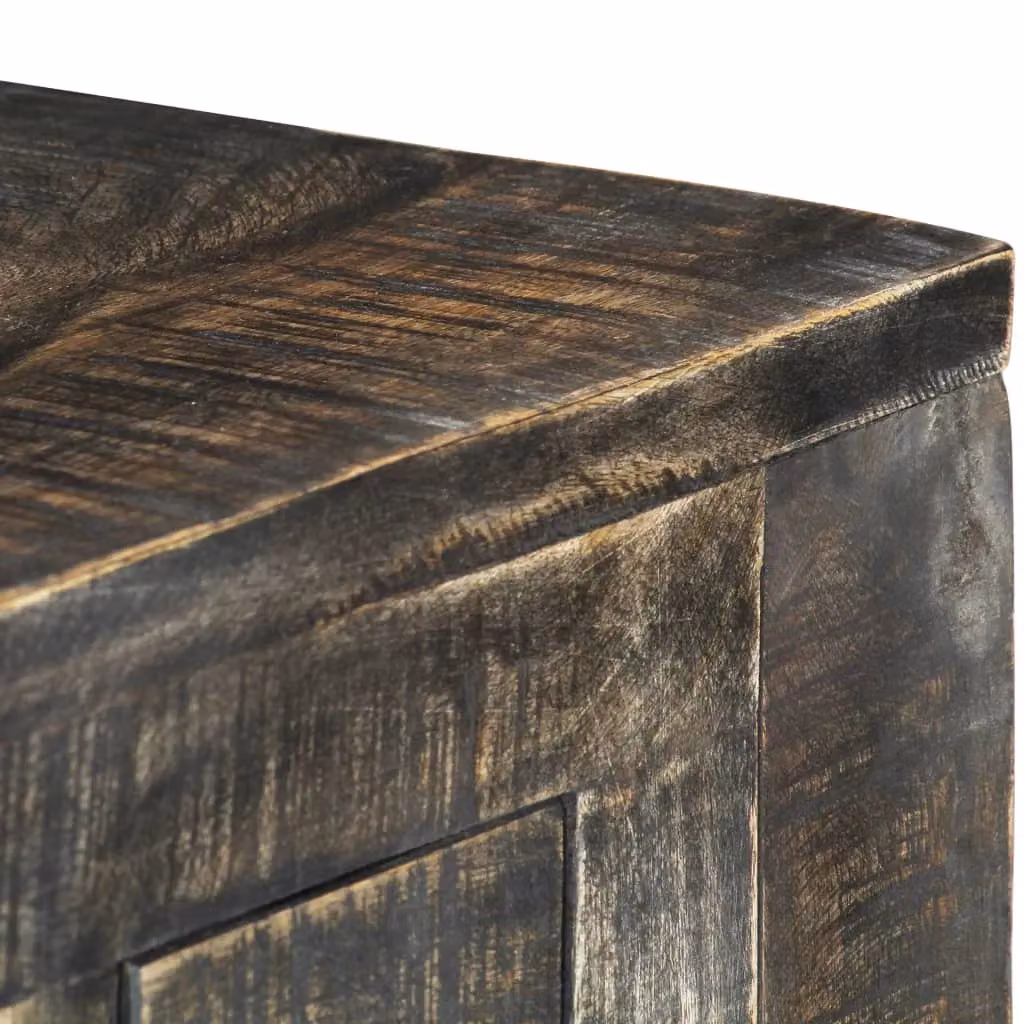 Berkfield Home Black Solid Mango Wood Writing Desk, W/D/H: 110 x 50 x 75 cm – 3