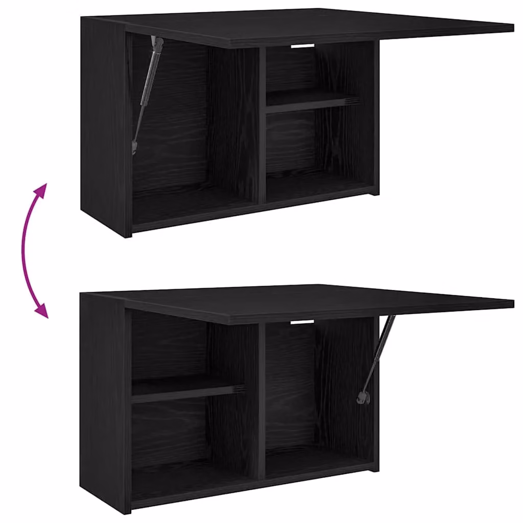 Berkfield Home Black Matt Wall Mounted Bathroom Cabinet W/D/H: 60 x 25 x 40 cm – 6