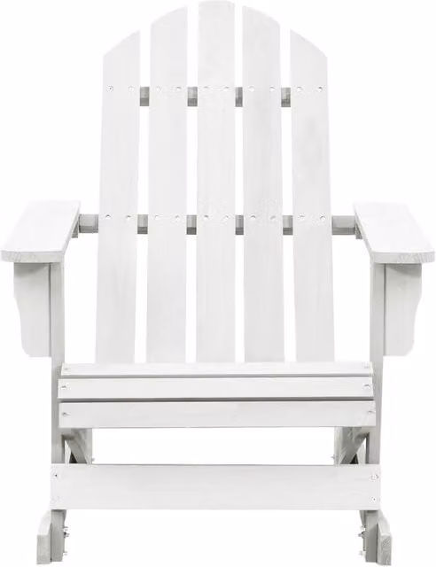 Berkfield Home Classic White Lacquered Wood Garden Rocking Chair