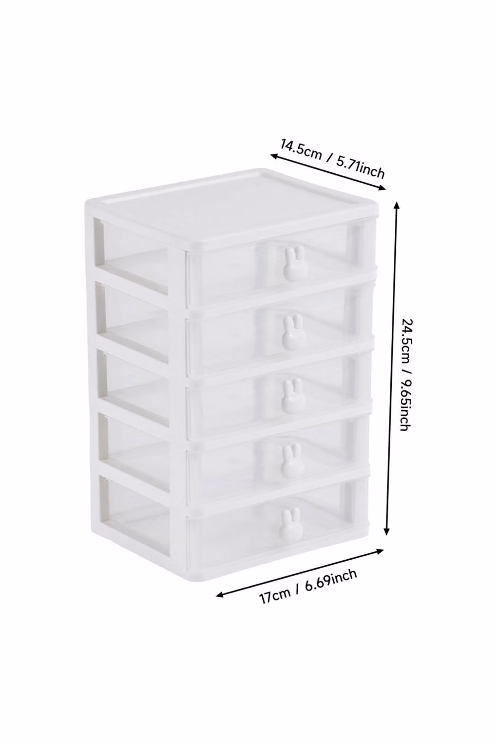 Living and Home Multi-Layered Desk Storage Box Organiser, White, W/D/H: 24.5 x 17.0 x [Height not provided] cm – 3