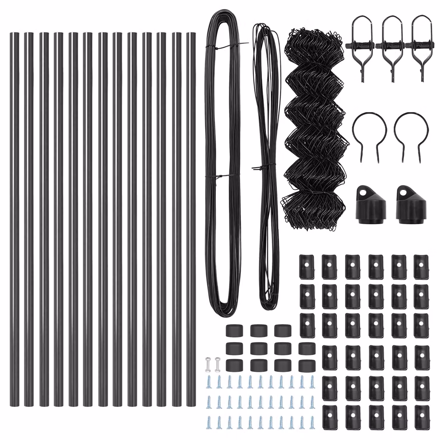 Berkfield Home Grey Galvanised Steel Chain Link Fence with 13 Posts, 0.8 x 25 m – 3