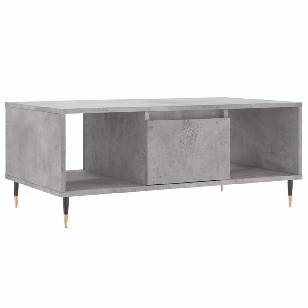 Berkfield Home Modern Rectangular Coffee Table in Concrete Grey, W/D/H: 90 x 50 x 36.5 cm – 2