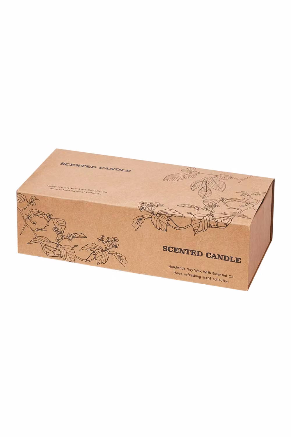 SHEONLY 3-Piece Soy Wax Scented Candle Set in Brown with Fruity, Floral and Woody Scents – 2